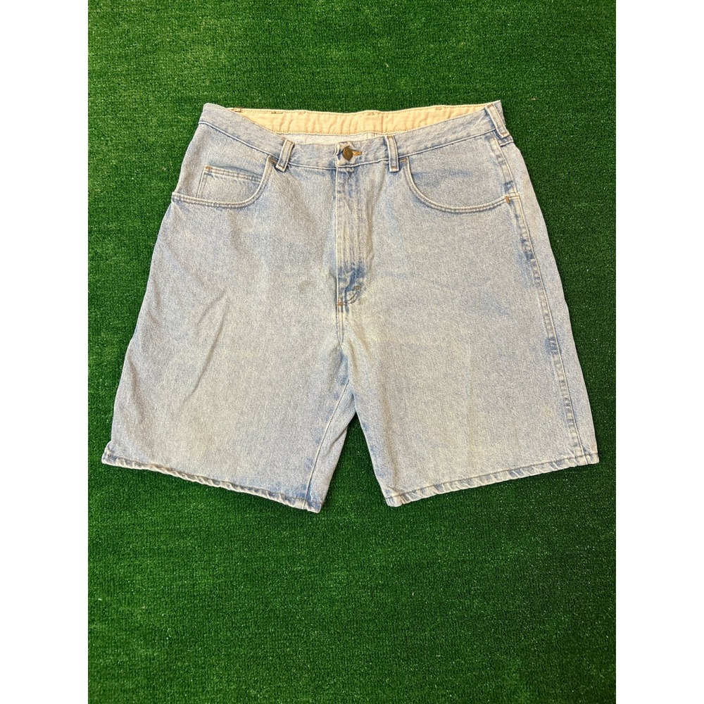 Vintage Wrangler Denim Jorts Mens 36‎ Light Blue Relaxed Fit 36505VI Light Wash